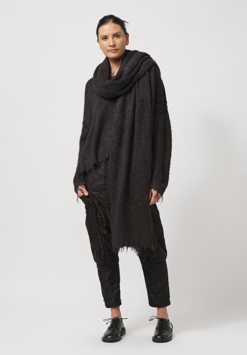 Rundholz Silk Knit Scarf in Black