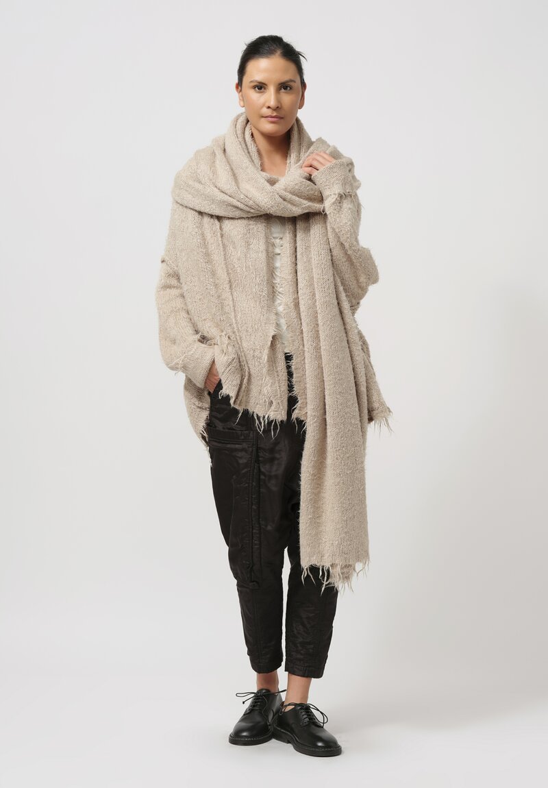 Rundholz Silk Knit Scarf in Taupe