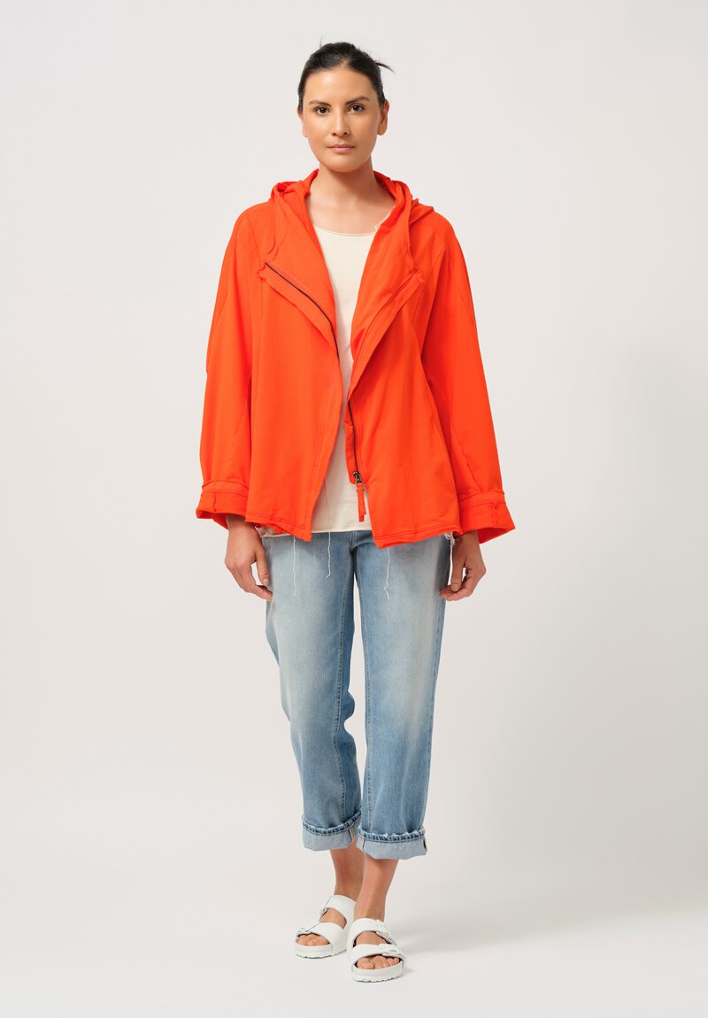 Rundholz DIP Hooded Cotton Jacket in Mandarin Orange