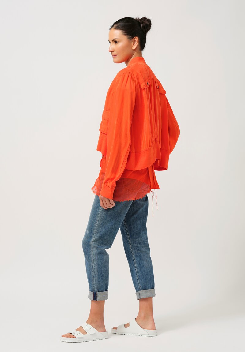 Rundholz Dip Cropped Zip Jacket in Mandarine