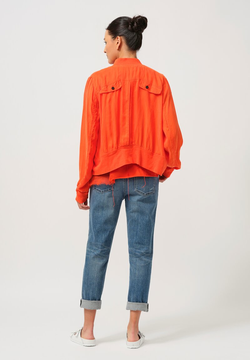 Rundholz Dip Cropped Zip Jacket in Mandarine