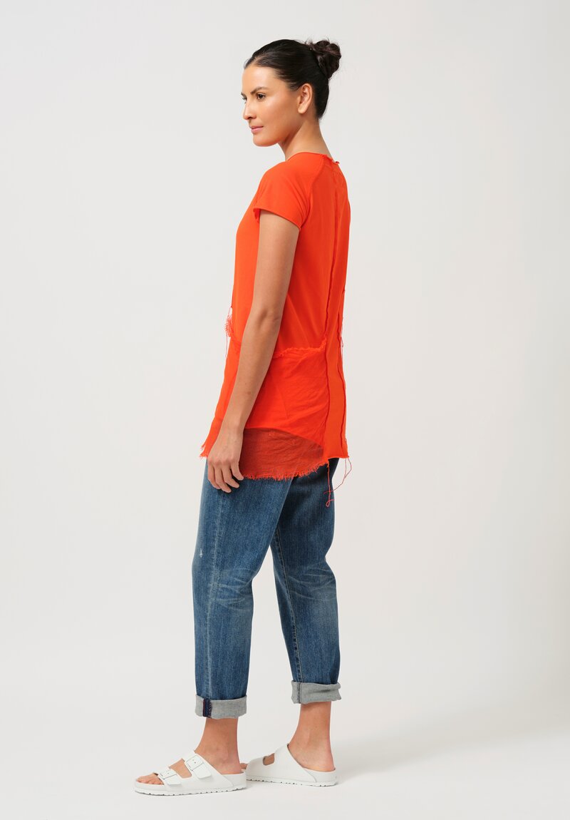 Rundholz DIP Cotton T-Shirt in Mandarine