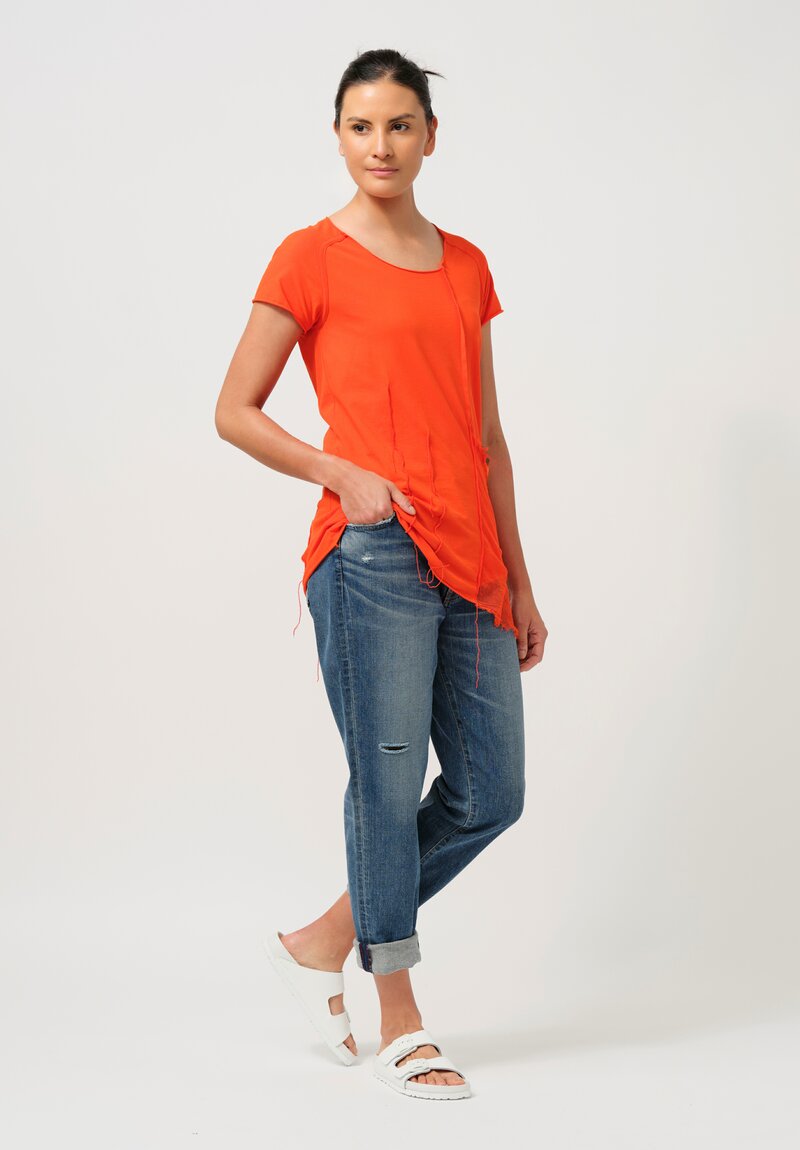 Rundholz DIP Cotton T-Shirt in Mandarine