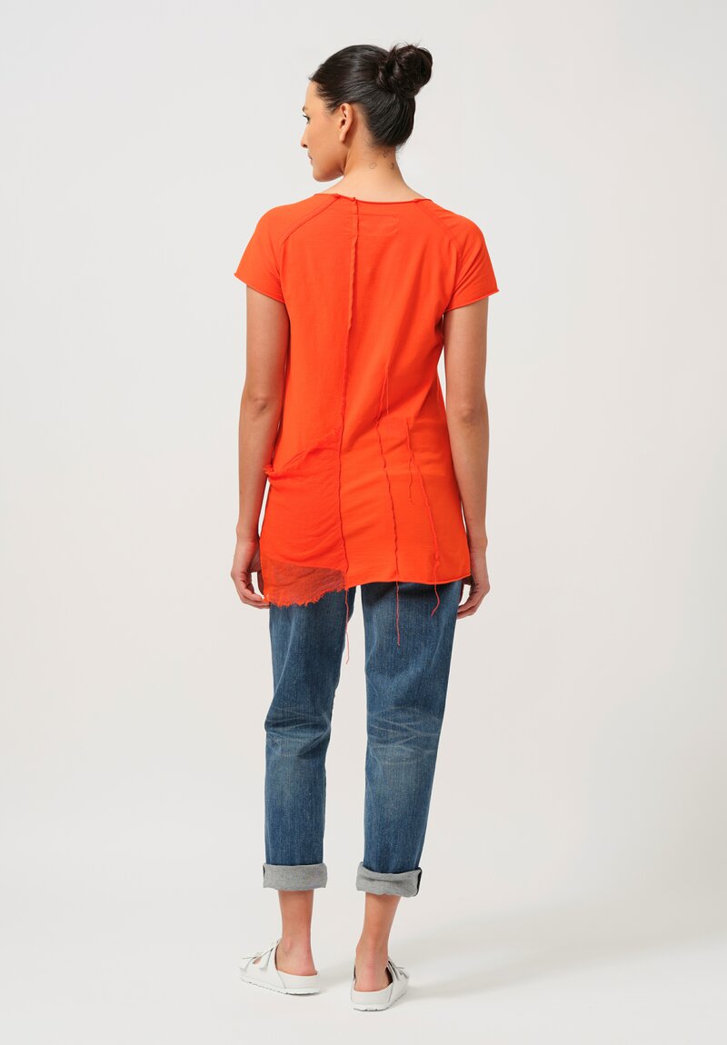 Rundholz DIP Cotton T-Shirt in Mandarine