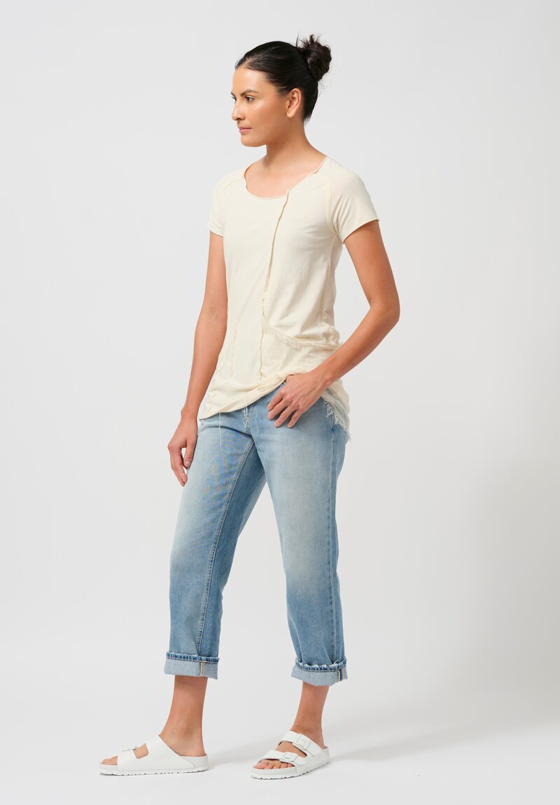 Rundholz DIP Cotton T-Shirt in Greige Cream