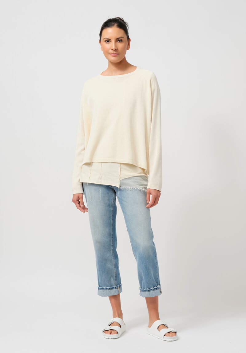 Rundholz DIP Cotton T-Shirt in Greige Cream