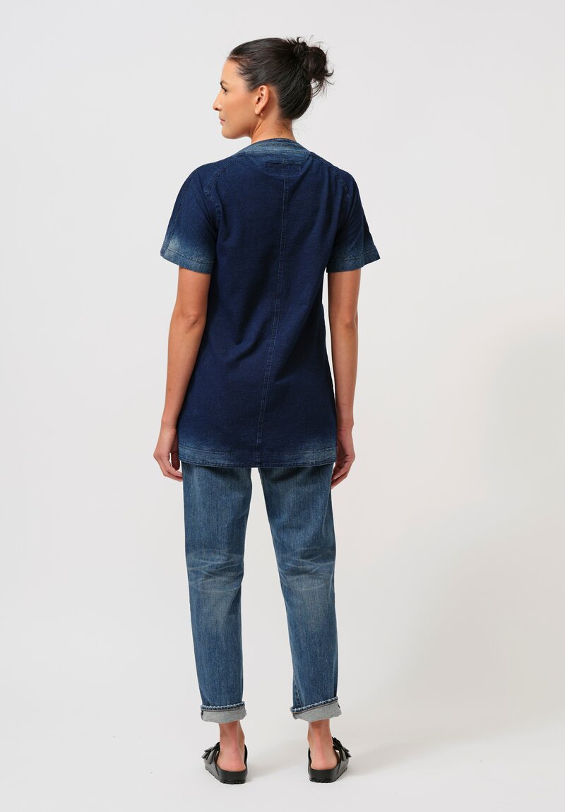 Rundholz DIP Cotton Multi-Pocket Top in Stonewash Indigo