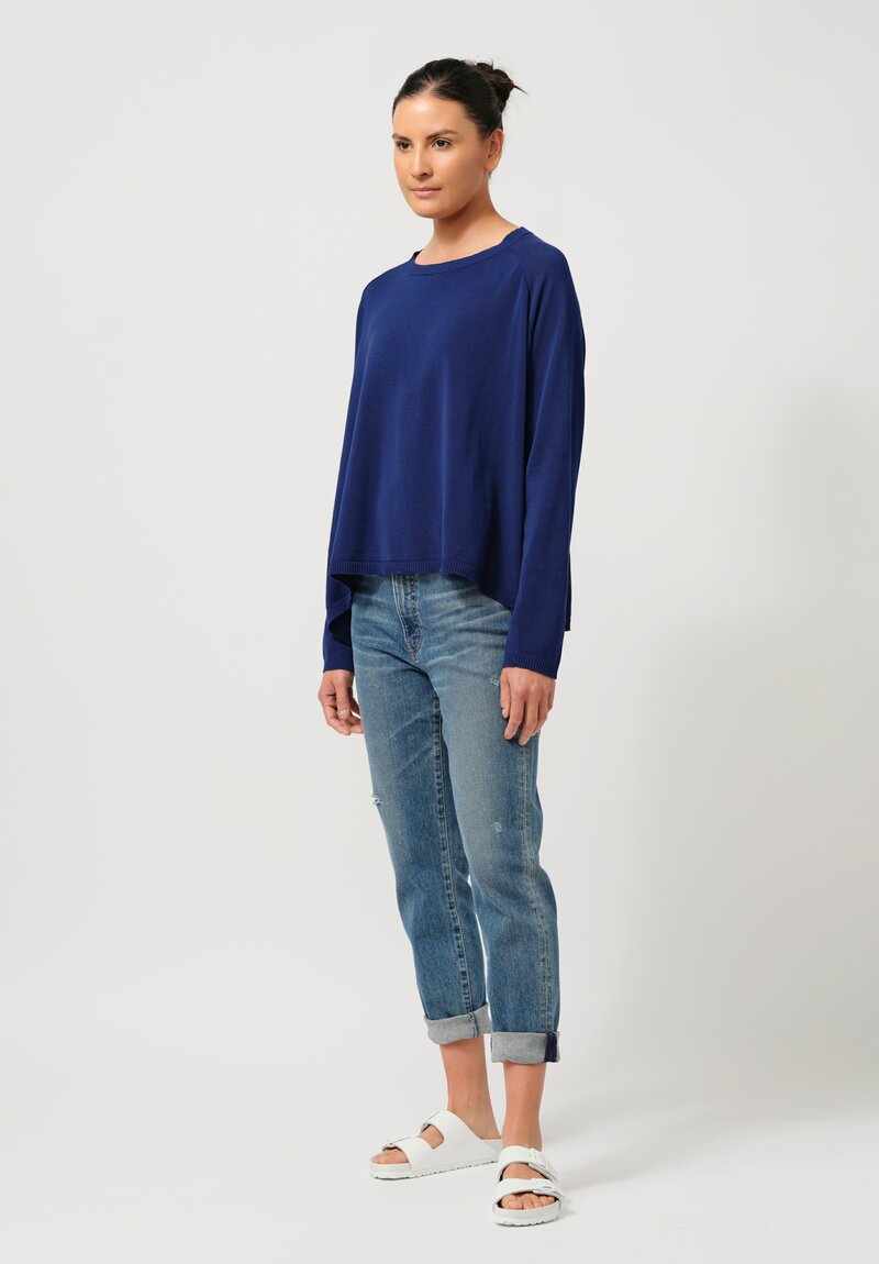 Rundholz DIP Cotton Pullover in Ocean Blue