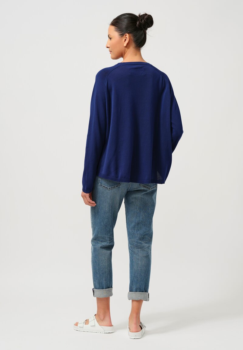 Rundholz DIP Cotton Pullover in Ocean Blue