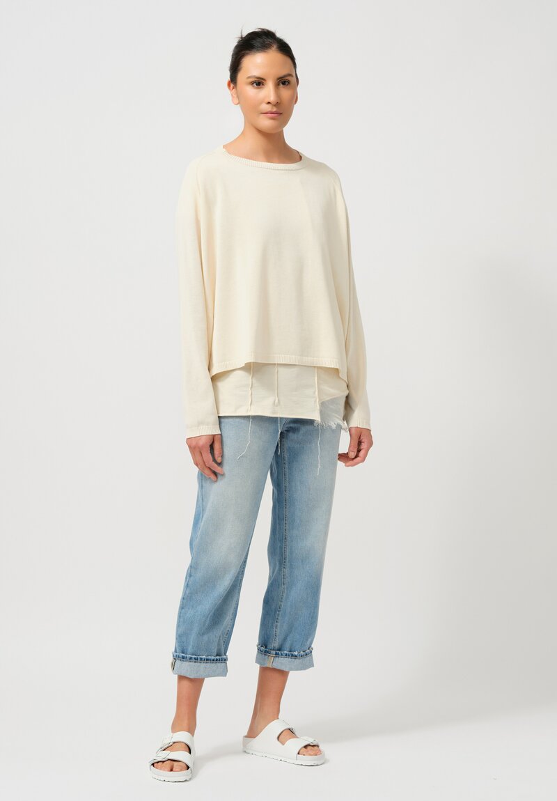 Rundholz DIP Cotton Pullover in Greige Cream