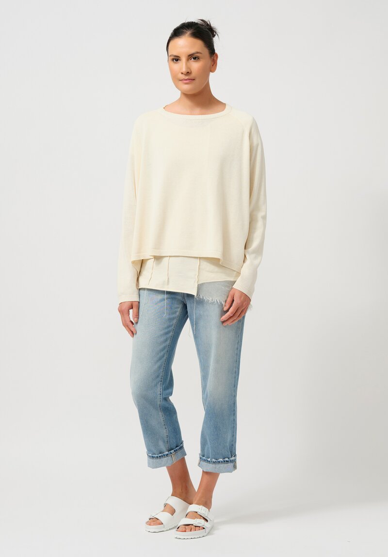 Rundholz DIP Cotton Pullover in Greige Cream