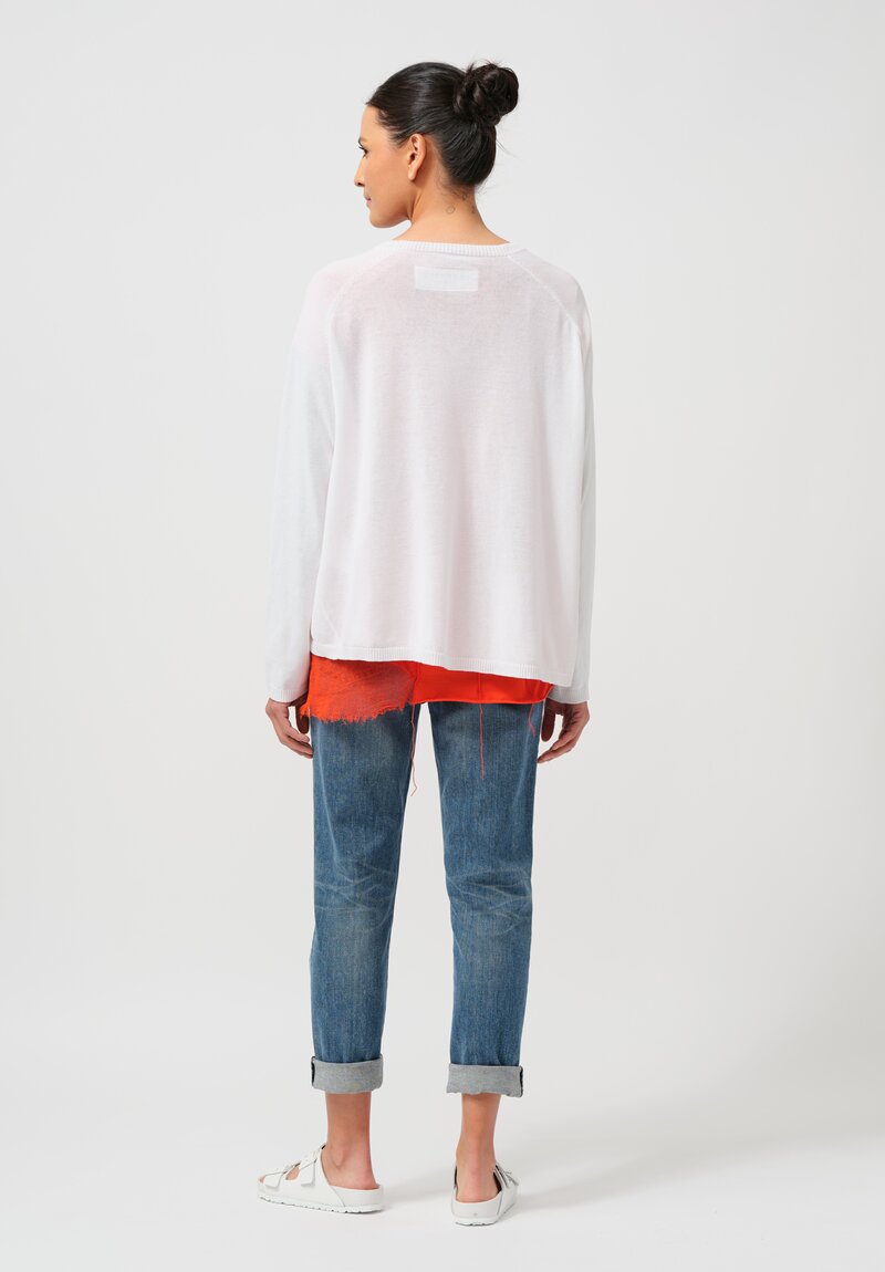 Rundholz DIP Cotton Pullover in White