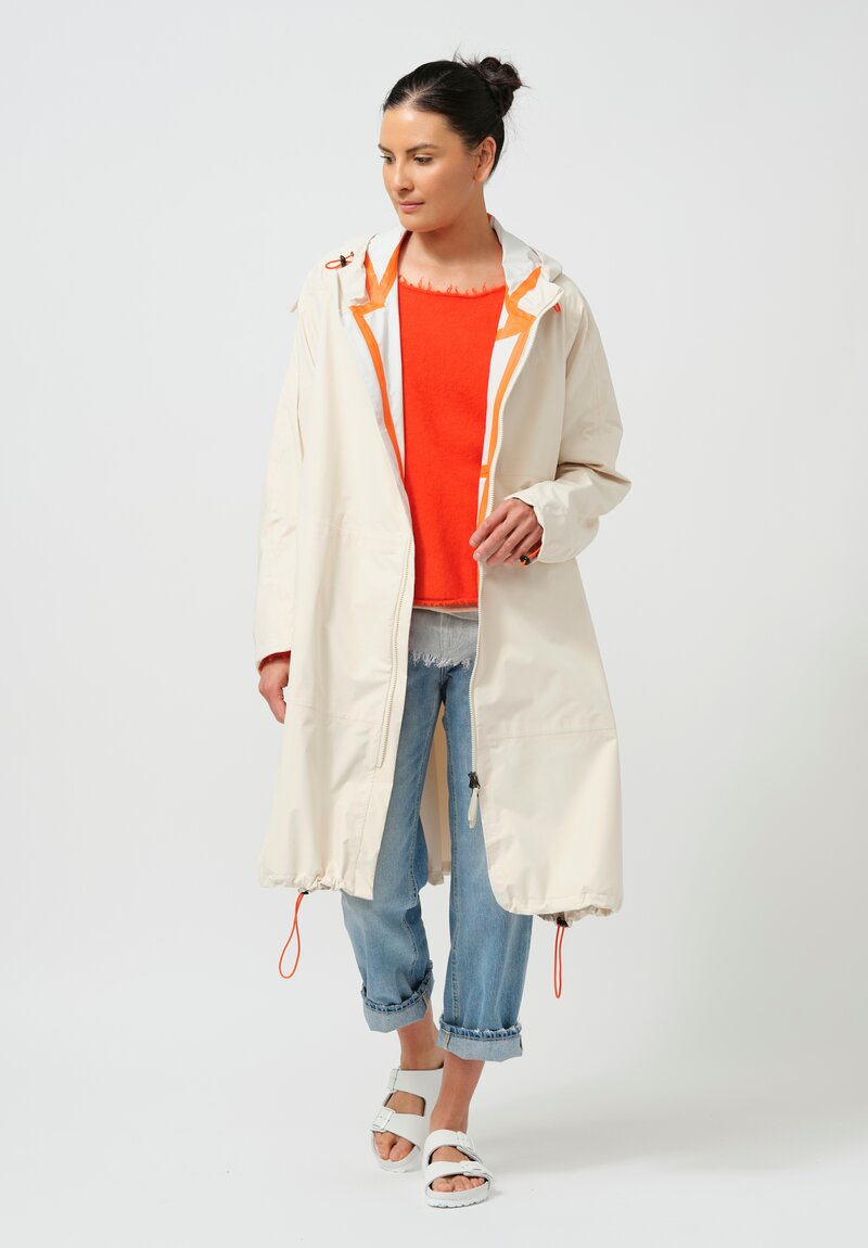 Rundholz DIP Long Windbreaker in Greige Cream