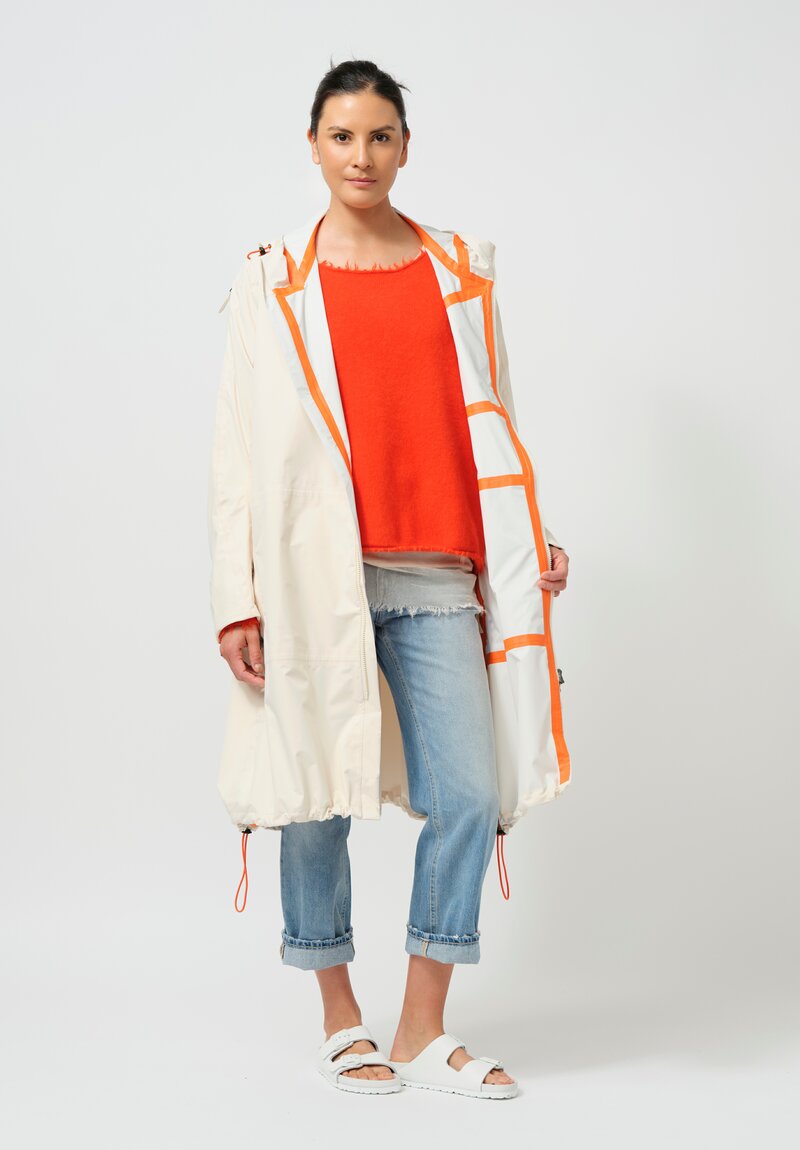 Rundholz DIP Long Windbreaker in Greige Cream