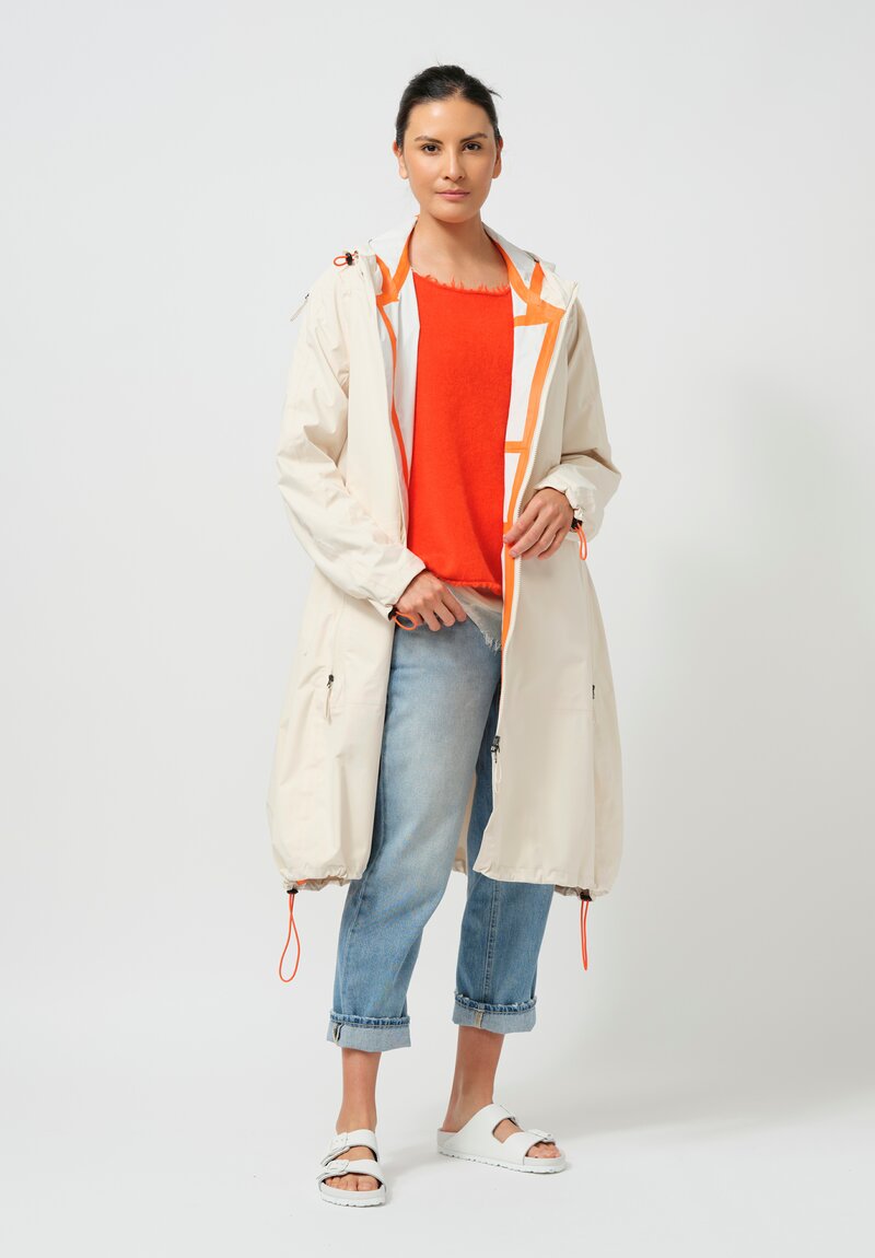 Rundholz DIP Long Windbreaker in Greige Cream