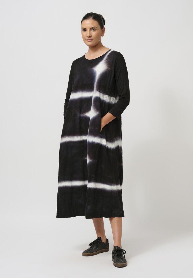 Gilda Midani Cotton Maria Long Sleeve Dress in Black Star