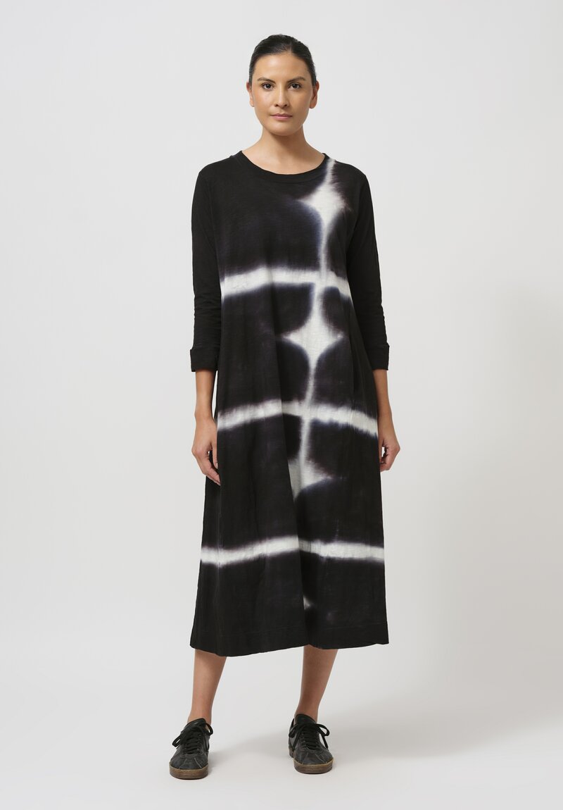 Gilda Midani Cotton Maria Long Sleeve Dress in Black Star