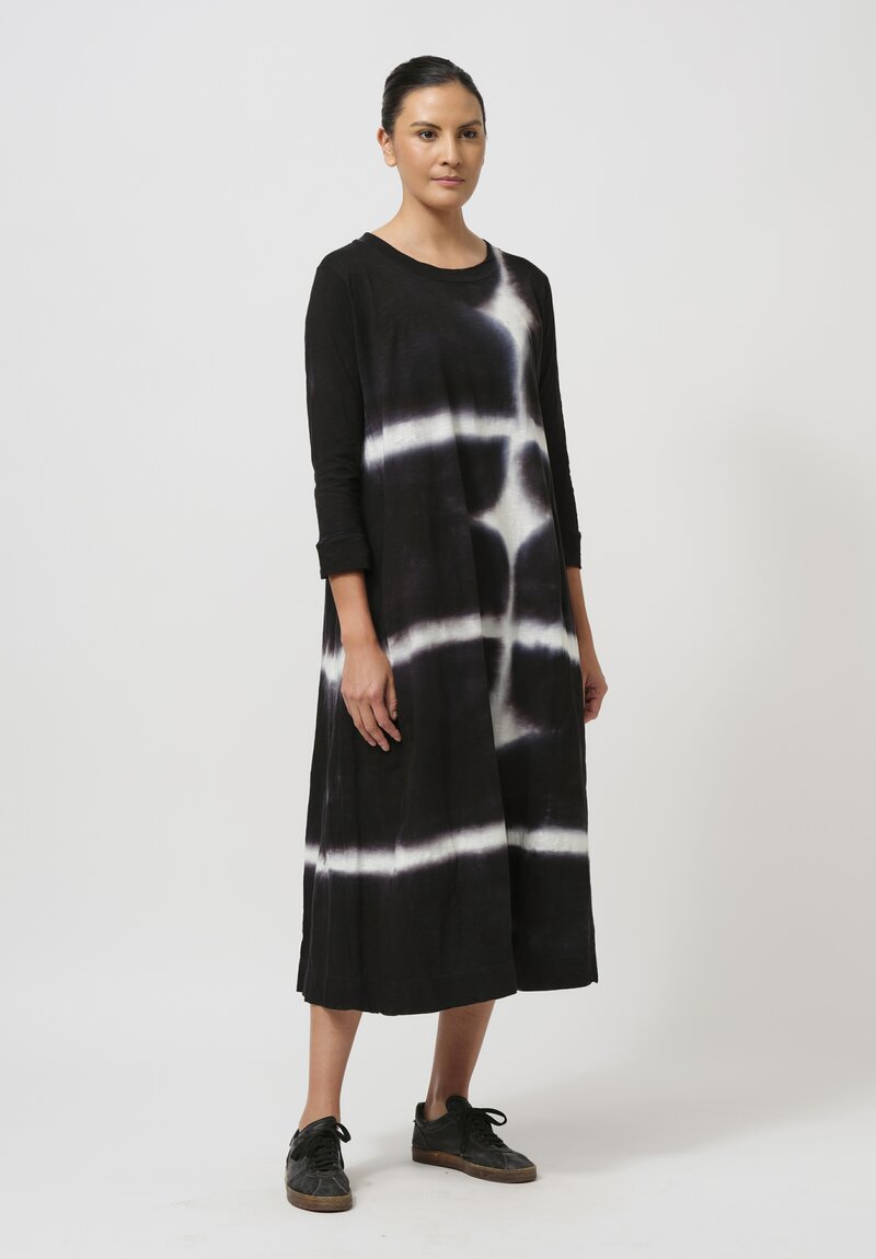 Gilda Midani Cotton Maria Long Sleeve Dress in Black Star