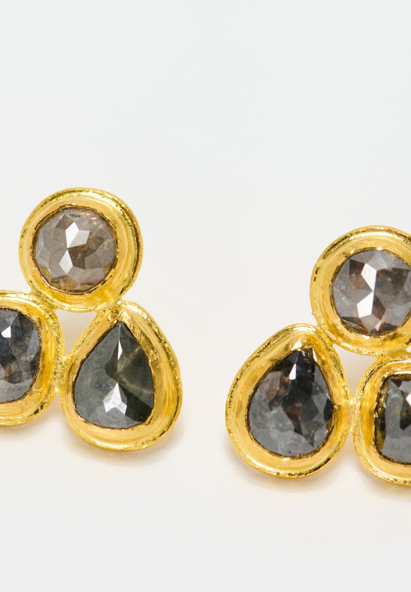 Ara Collection 24K & Natural Diamond Earrings