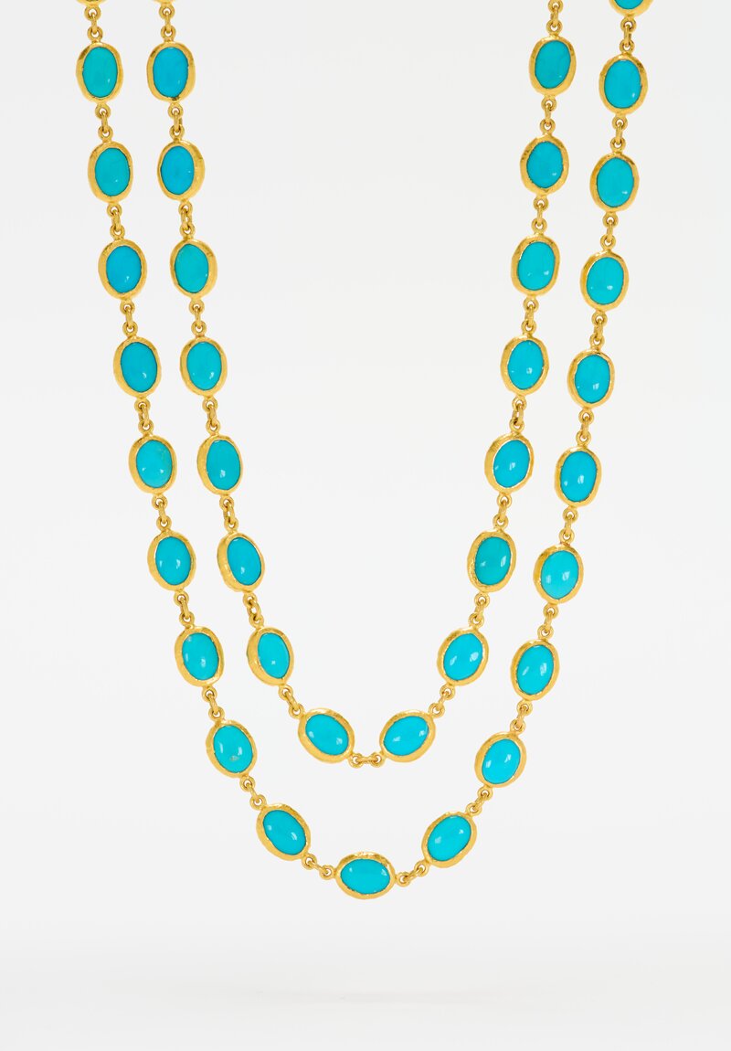 Ara Collection 24K Arizona Turquoise Opera Necklace