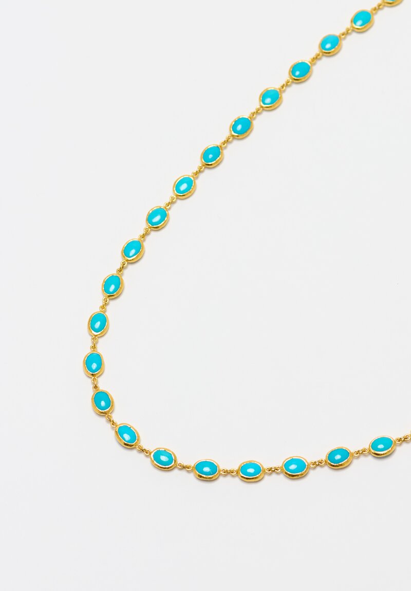 Ara Collection 24K Arizona Turquoise Opera Necklace