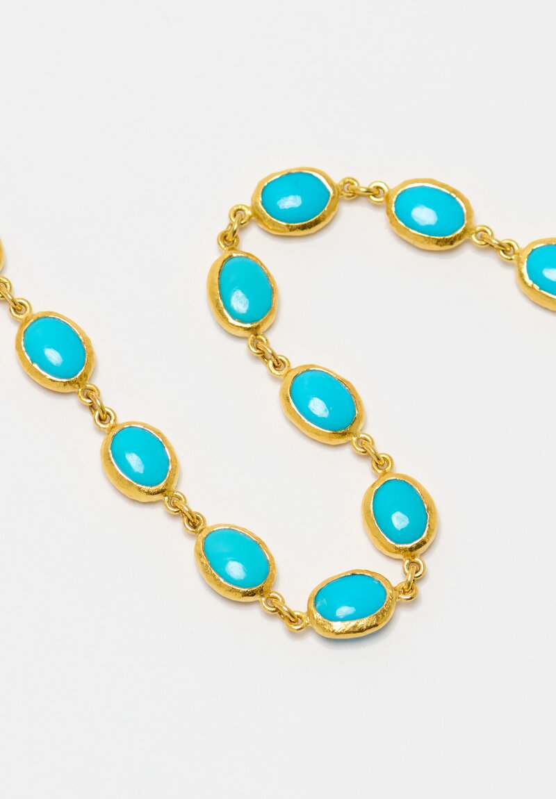 Ara Collection 24K Arizona Turquoise Opera Necklace