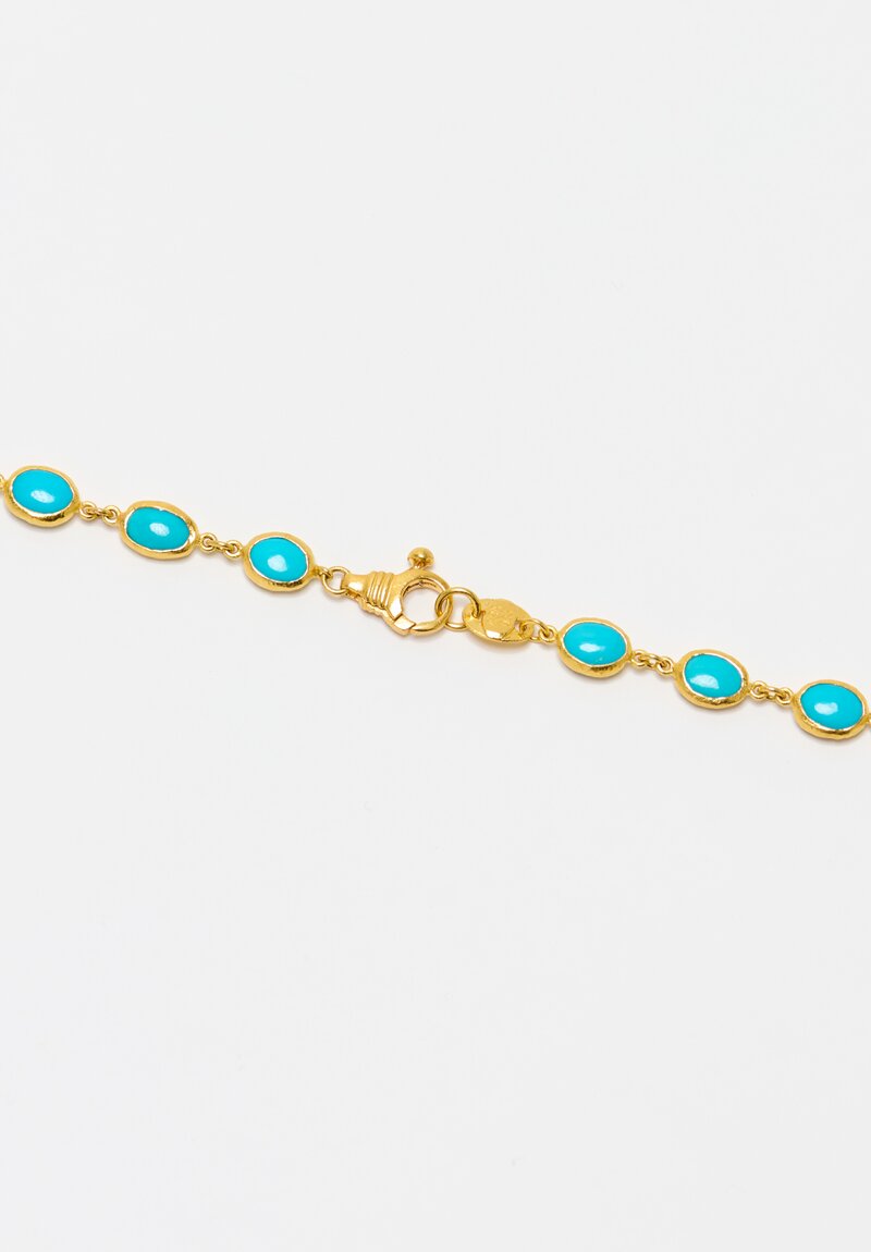 Ara Collection 24K Arizona Turquoise Opera Necklace