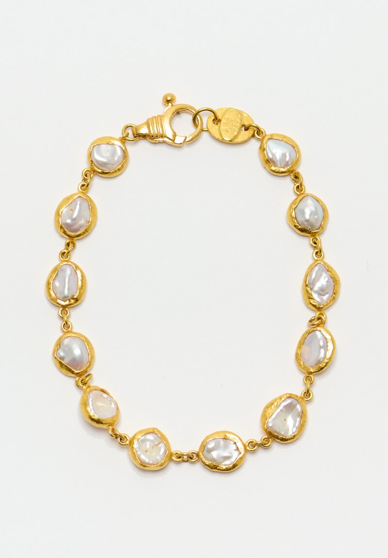 Ara Collection 24K Pearl Bracelet