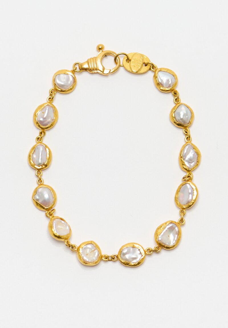 Ara Collection 24K Pearl Bracelet