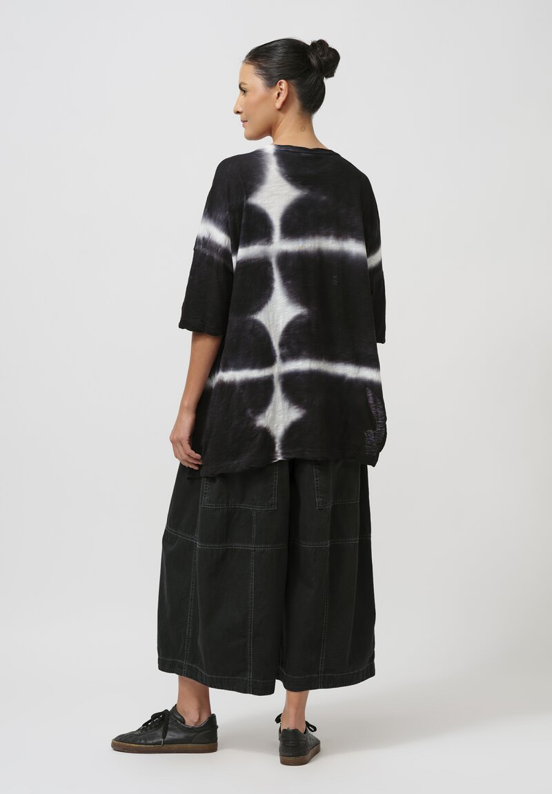 Gilda Midani Pattern-Dyed Cotton Super Tee in Black Star