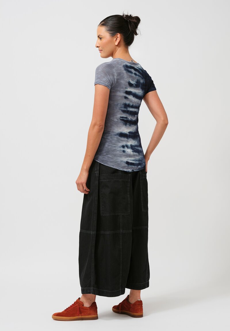 Gilda Midani Linen Solid Egg Pants in Black