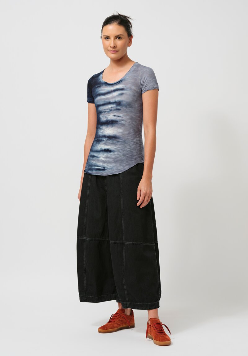 Gilda Midani Linen Solid Egg Pants in Black