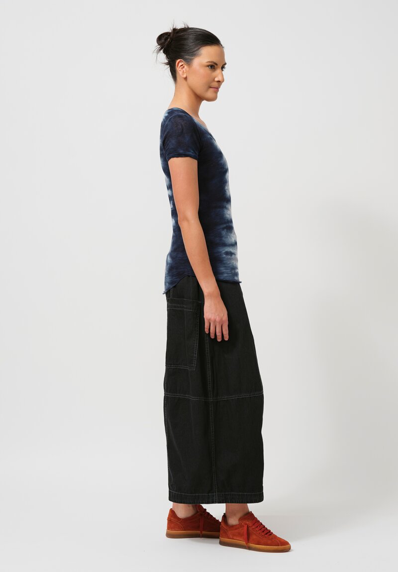 Gilda Midani Linen Solid Egg Pants in Black