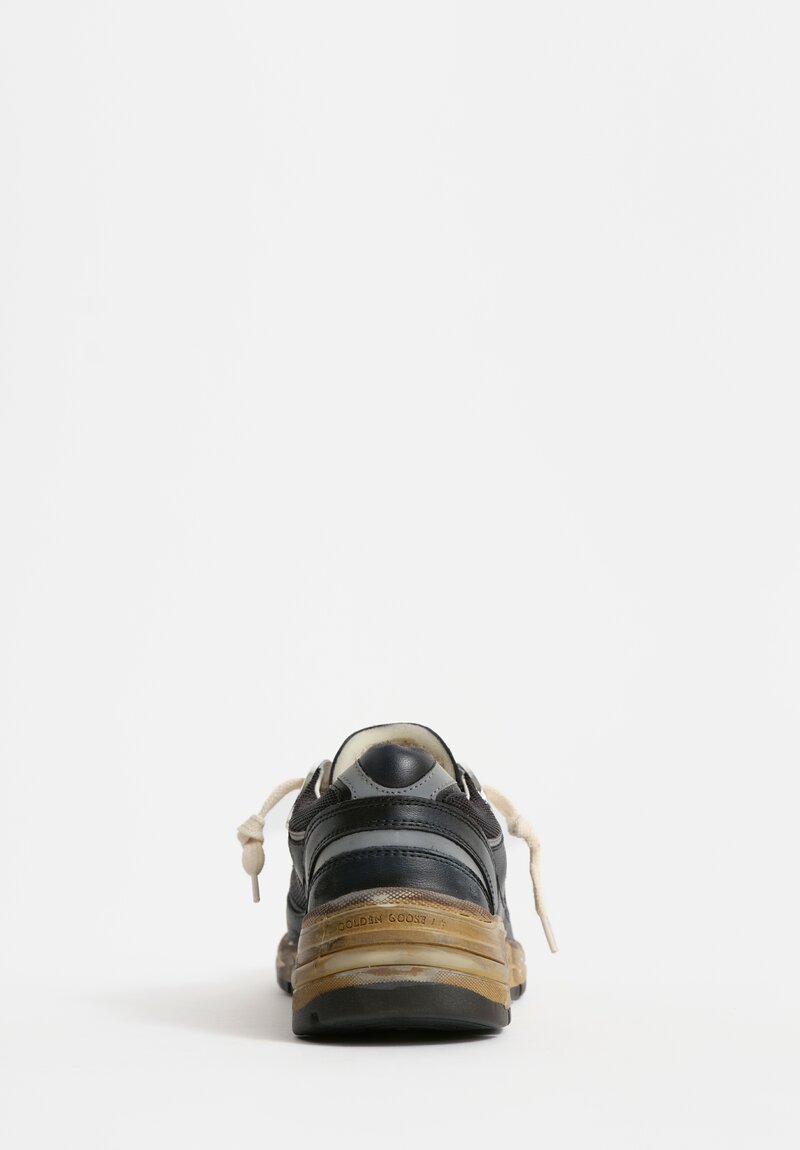 Golden Goose Leather & Mesh Dad Star Sneakers in Black Ice