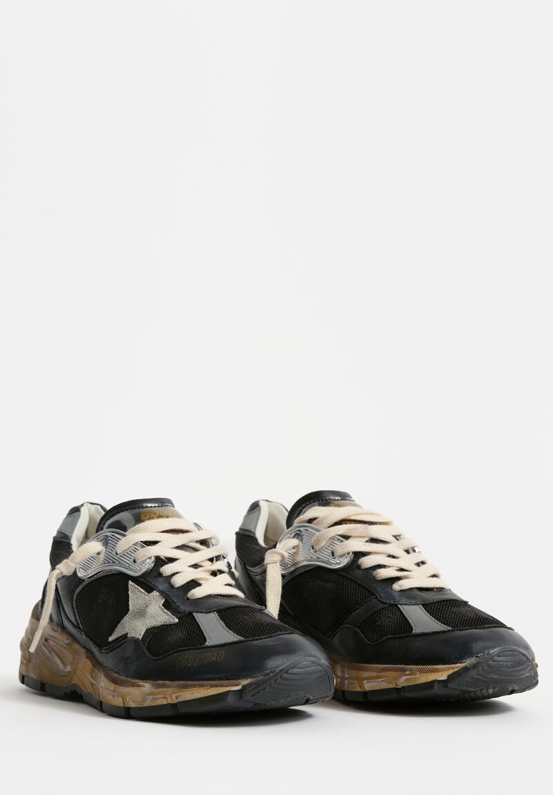 Golden Goose Leather & Mesh Dad Star Sneakers in Black Ice