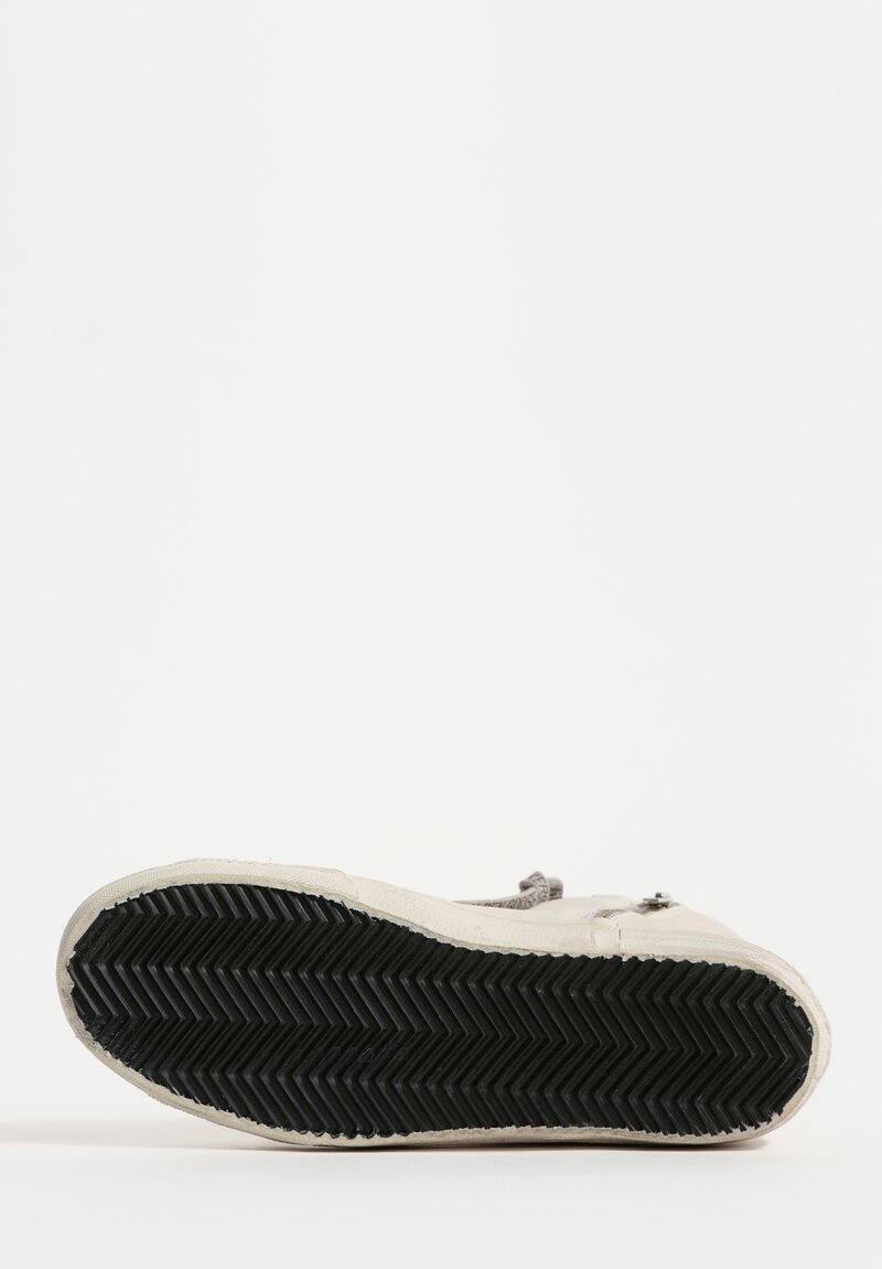 Golden Goose Leather Classic Slide Sneaker in White & Dusty Pink