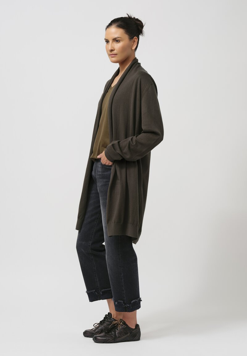 Frenckenberger Cotton & Cashmere Straight Cardigan