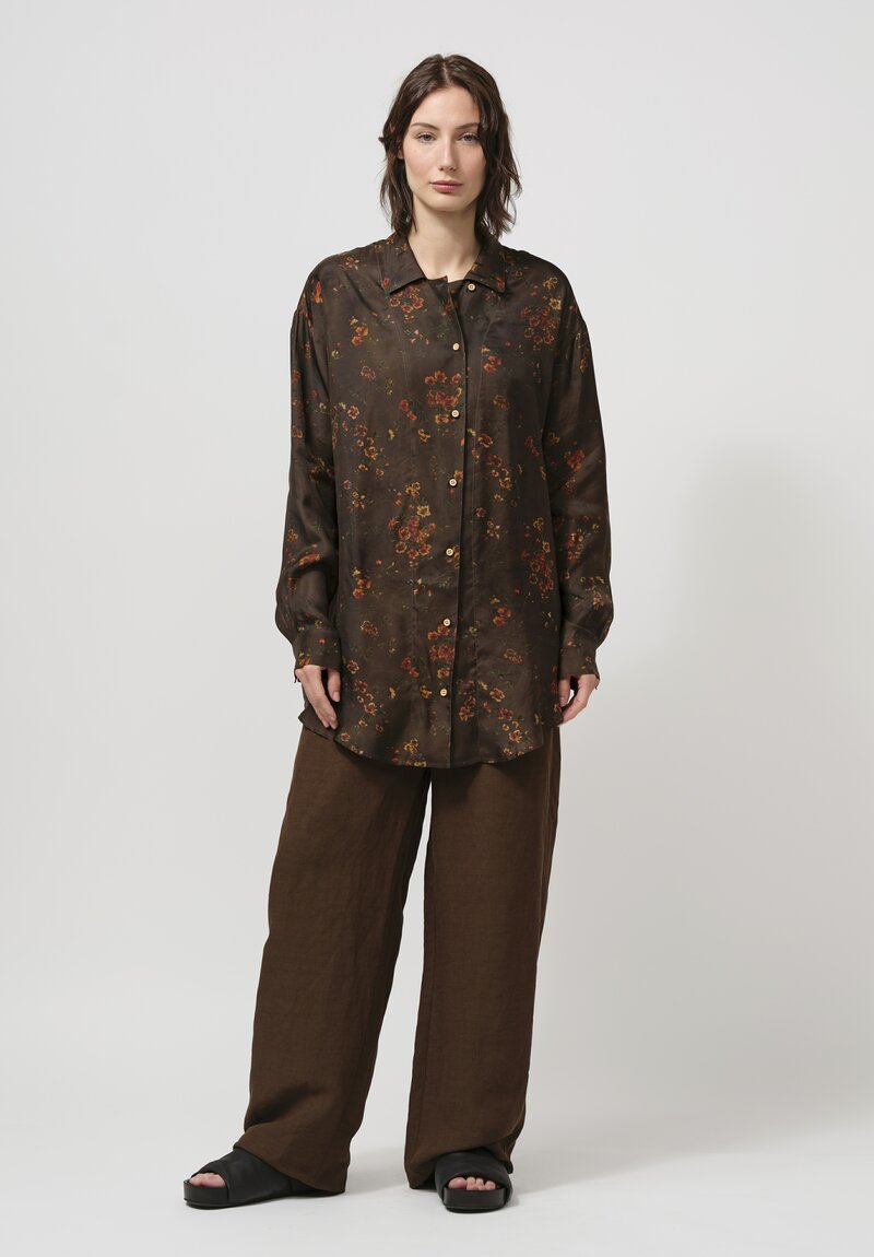 Uma Wang Tyesha Button-Down in Hazel Brown