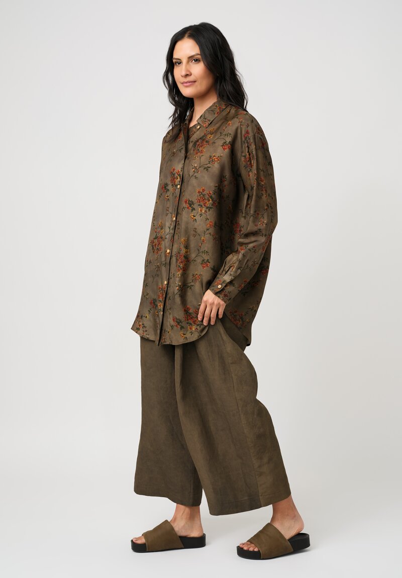 Uma Wang Tyesha Button-Down in Artichoke Green