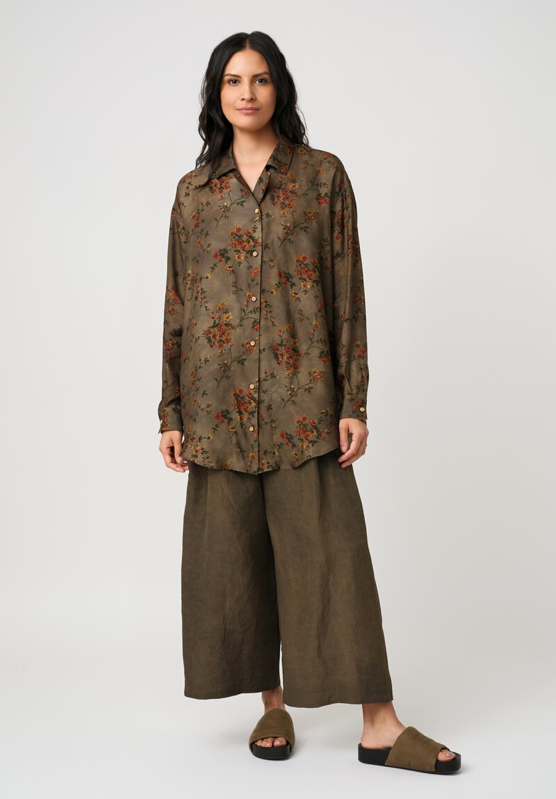 Uma Wang Tyesha Button-Down in Artichoke Green
