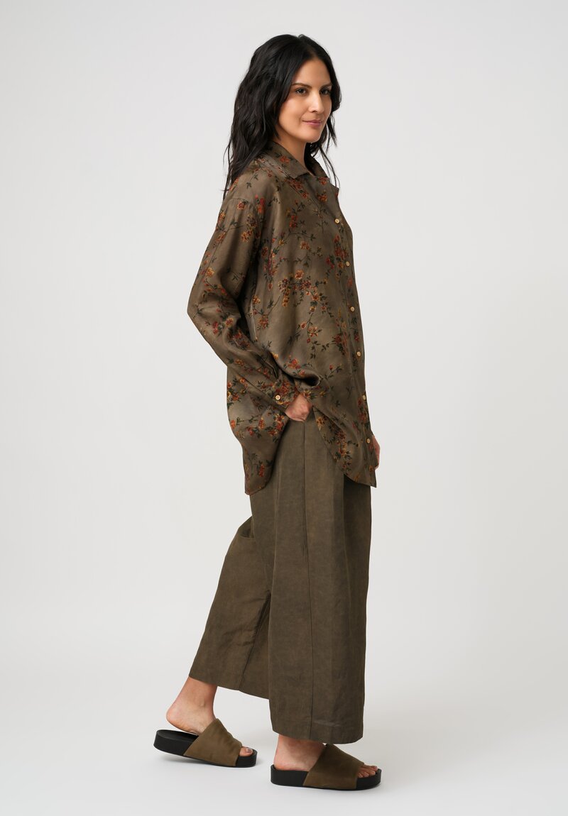 Uma Wang Tyesha Button-Down in Artichoke Green