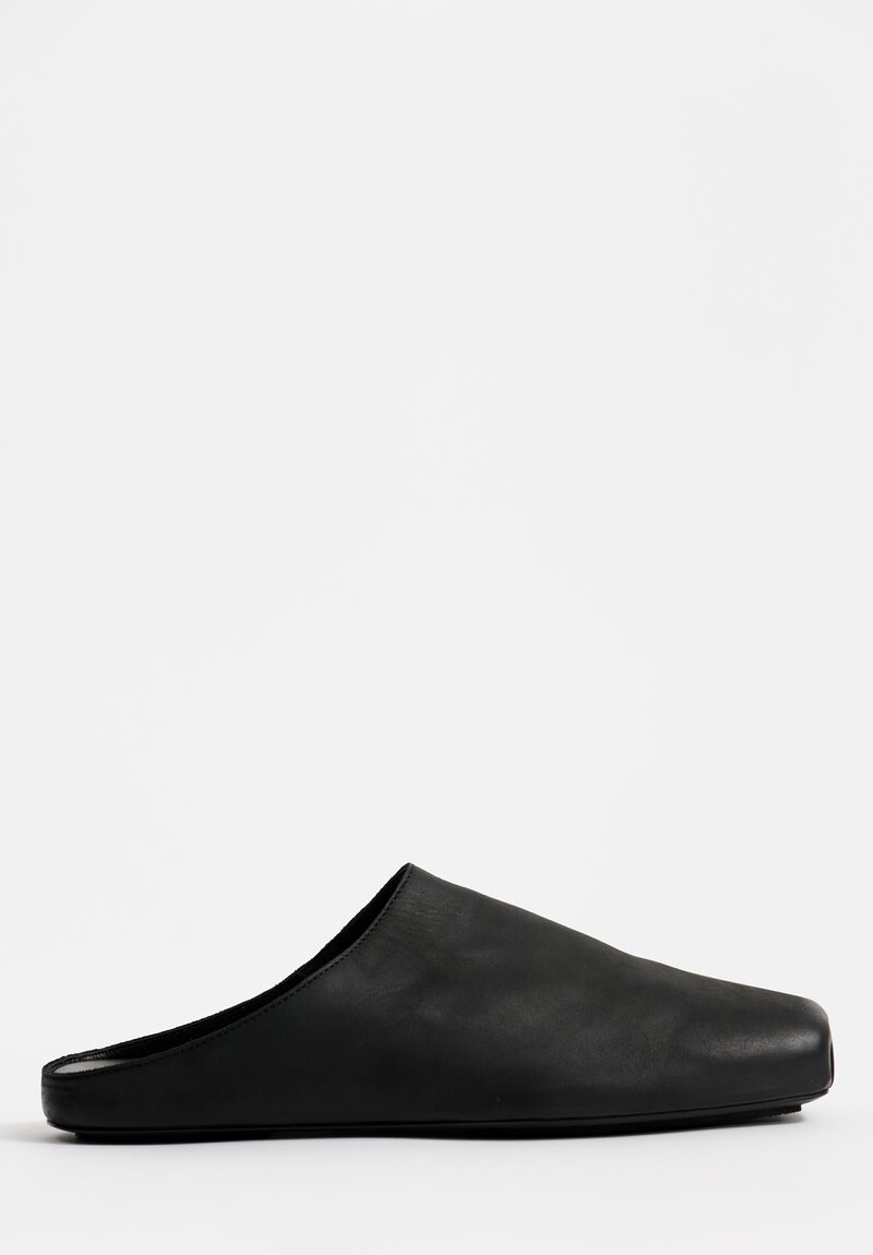 Uma Wang Leather Mules in Black