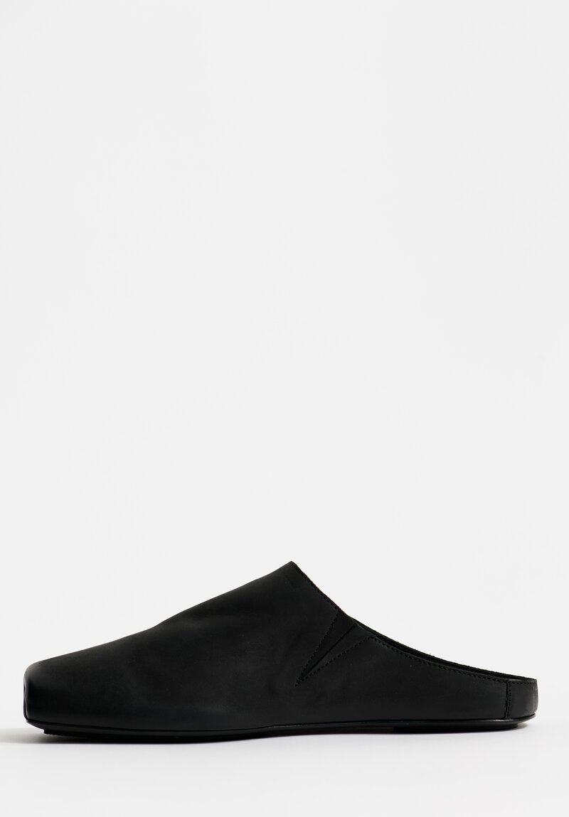 Uma Wang Leather Mules in Black