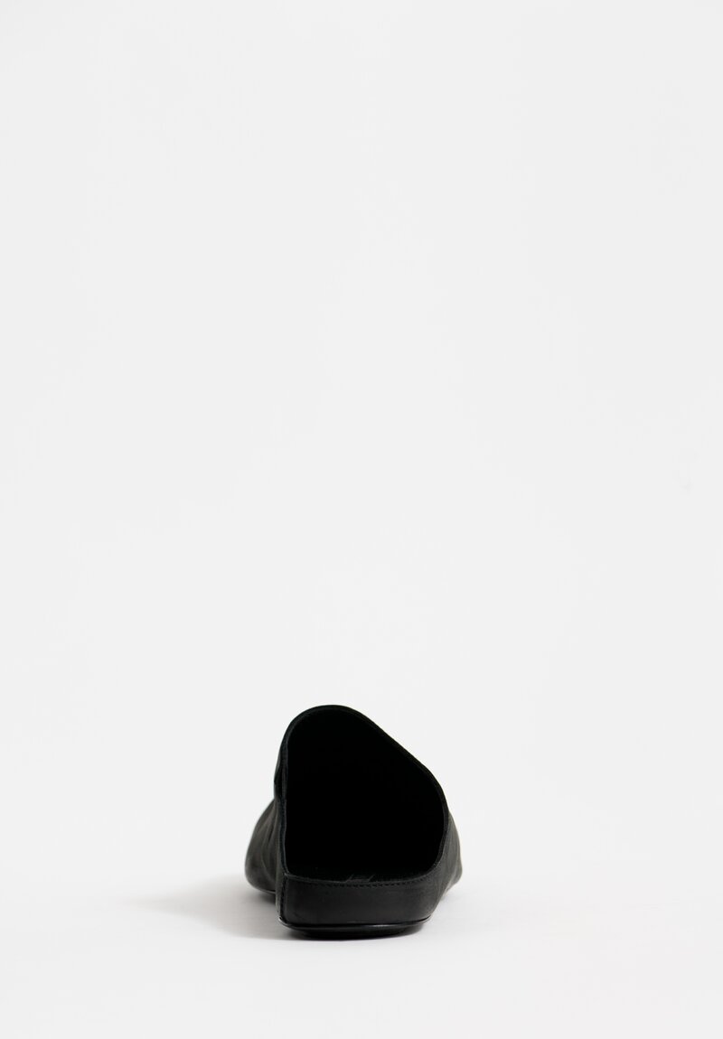 Uma Wang Leather Mules in Black