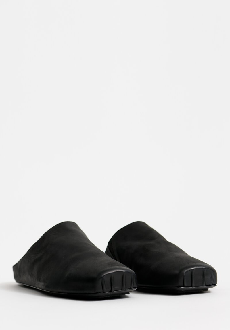 Uma Wang Leather Mules in Black