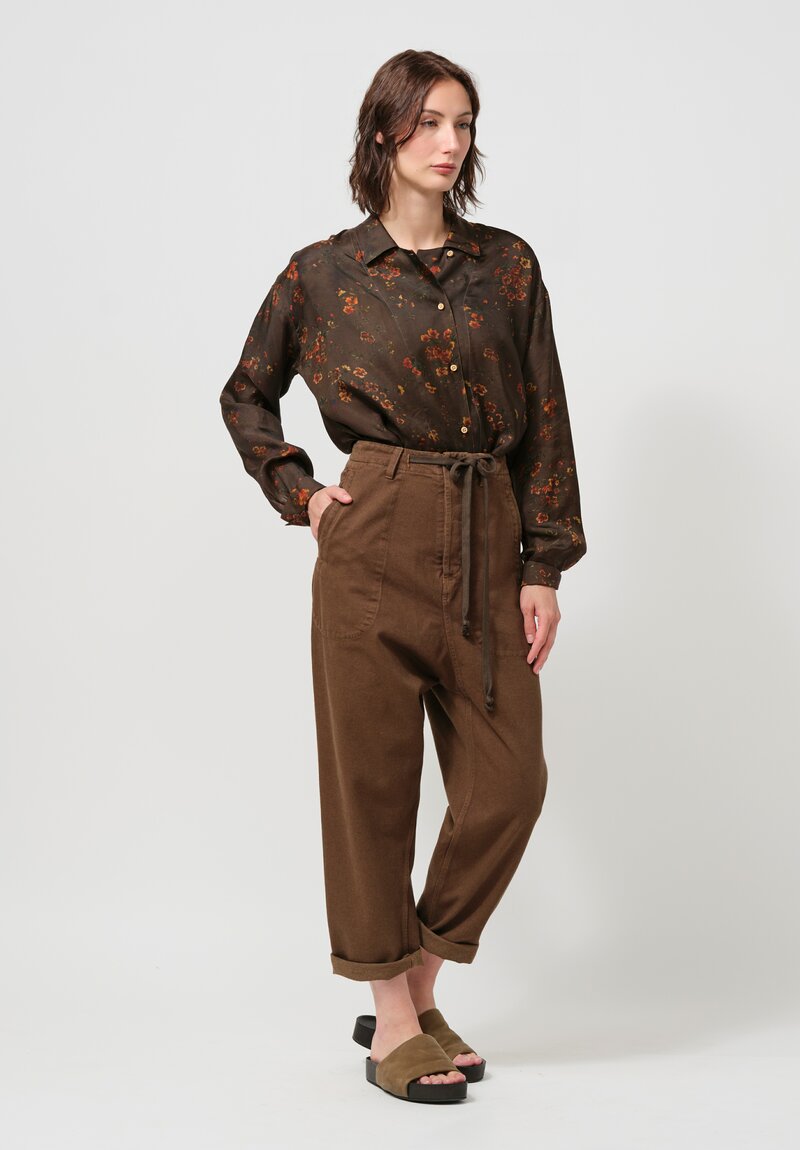 Uma Wang Cotton Downtown Jeans in Cocoa Brown