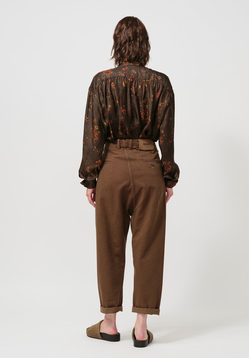 Uma Wang Cotton Downtown Jeans in Cocoa Brown