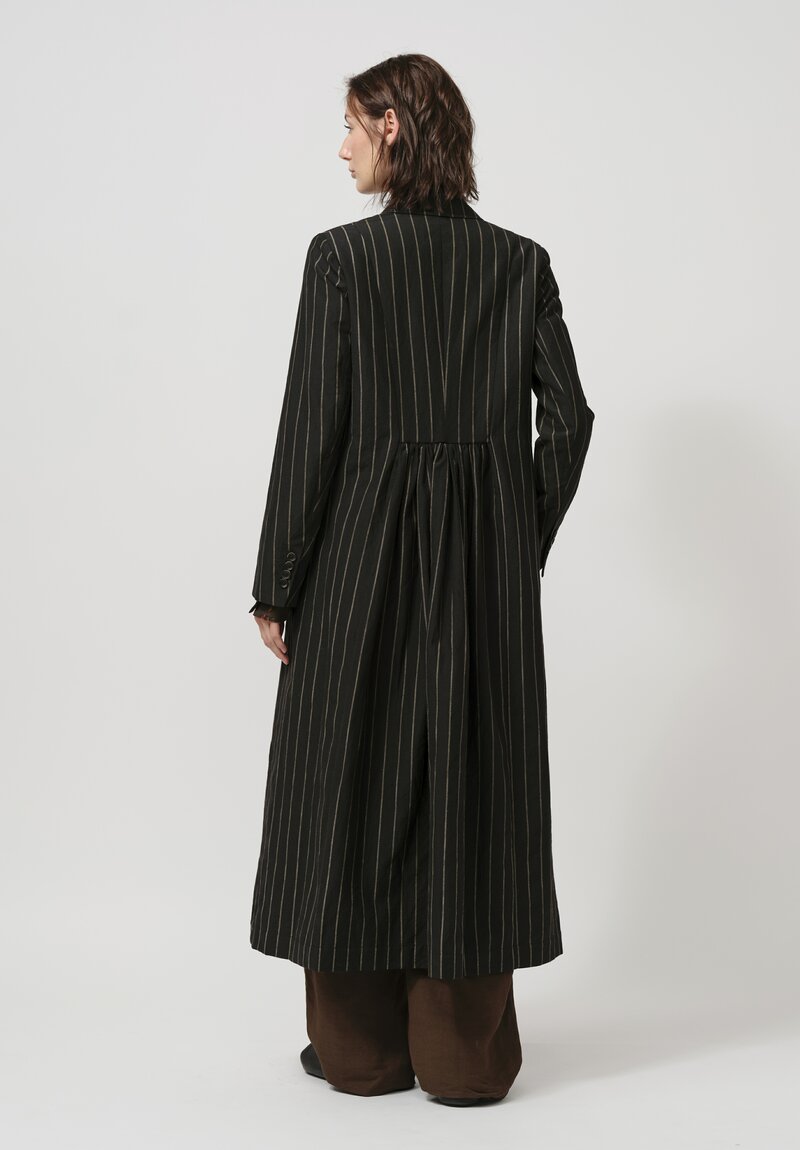 Uma Wang Camelot Coat in Pinstripe