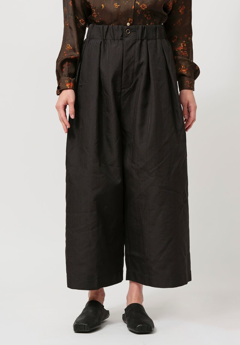 Uma Wang Poetic Pants in Black Herringbone