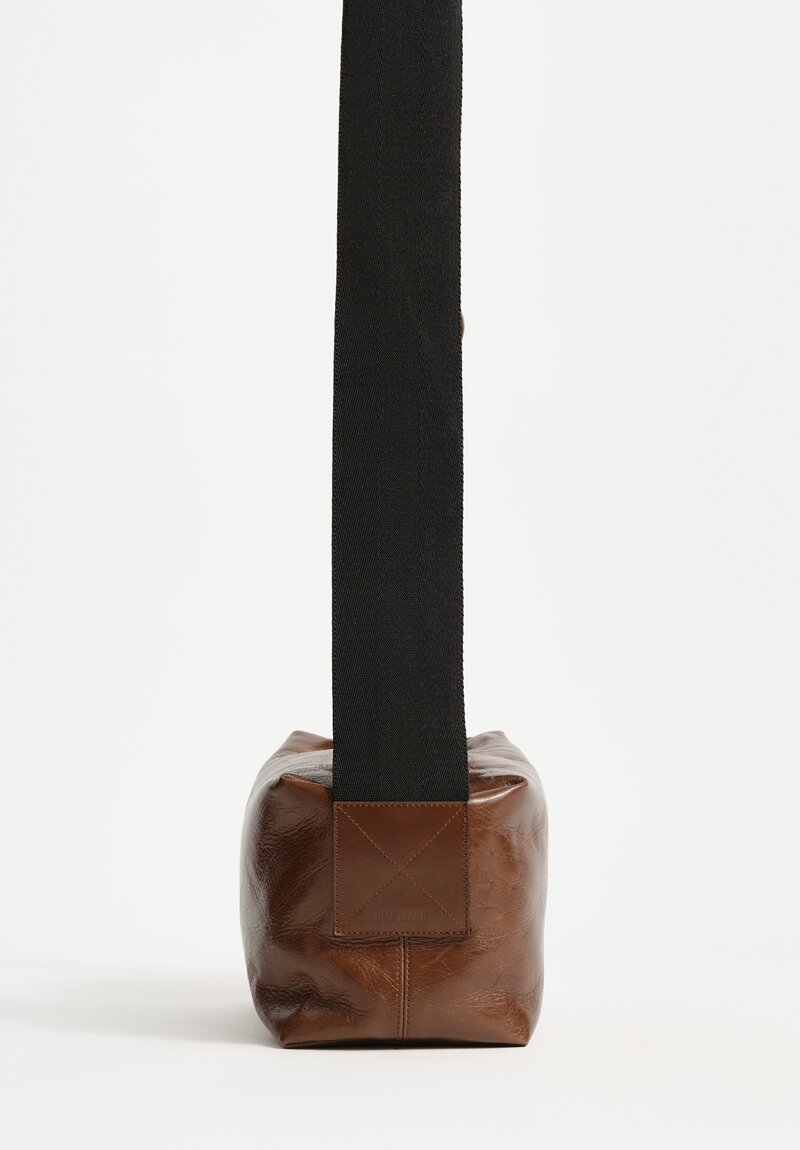 Uma Wang Medium Leather Shoulder Bag in Brown